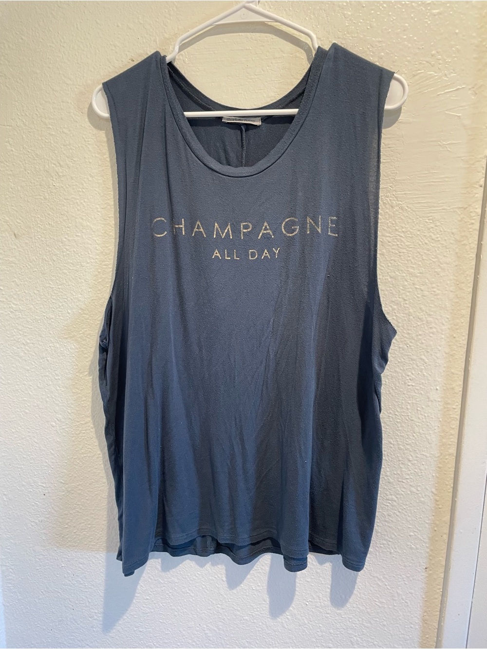 🥂 Charlotte Russe Champagne All Day Graphic Tank Top XL